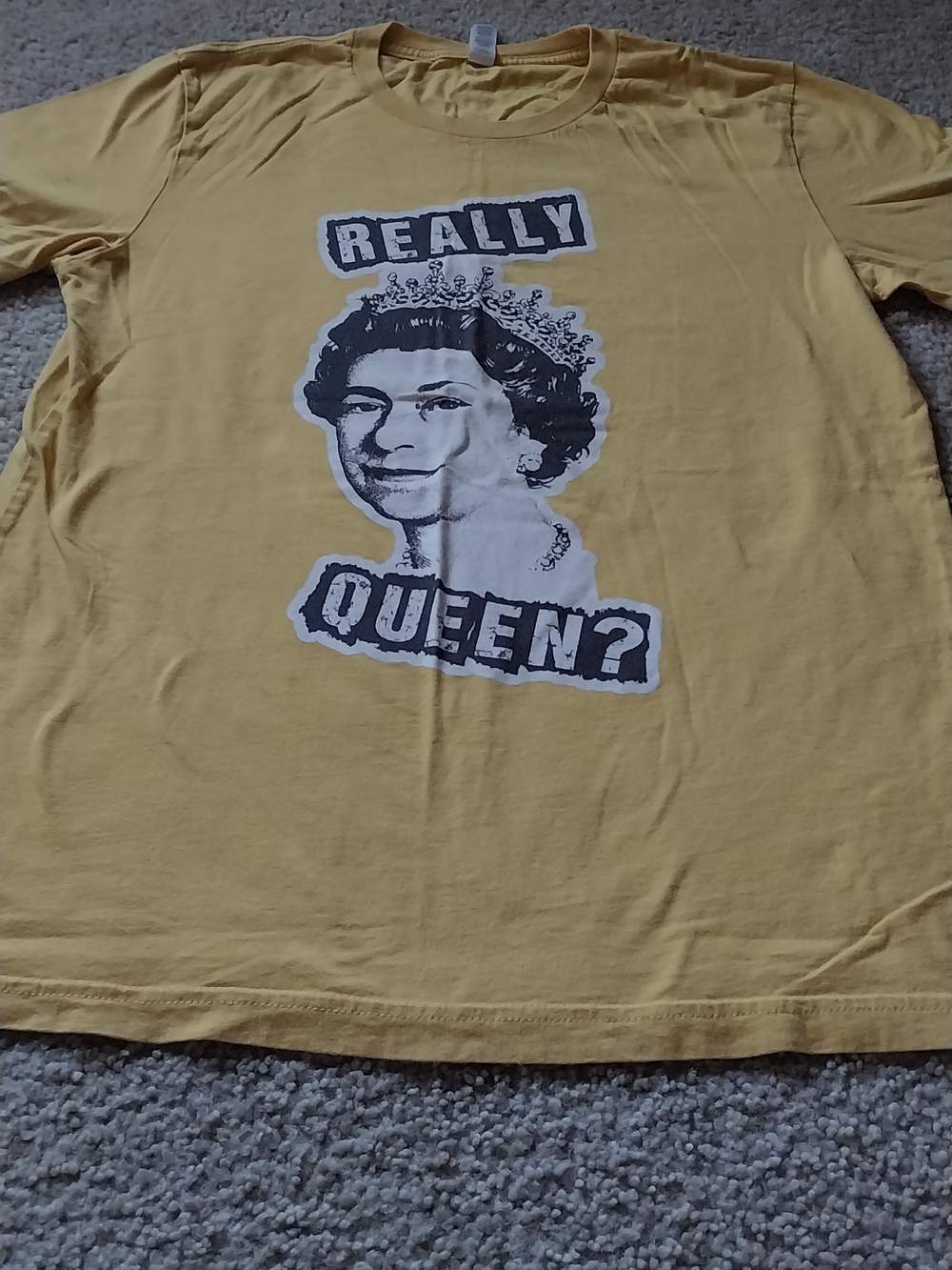 Bella Canvas Yellow "Really Queen?" Short Sleeve Tee